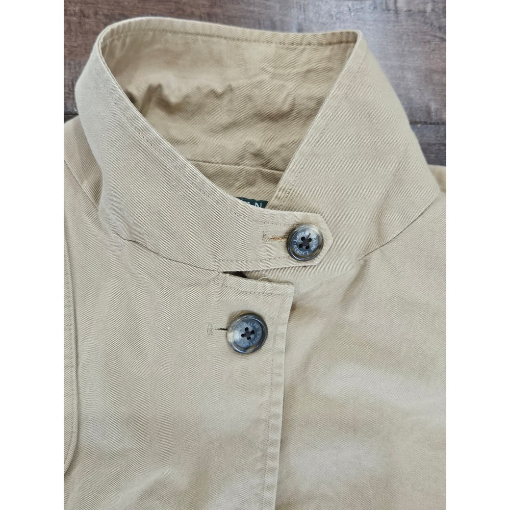 VTG Lauren Ralph Lauren Tan Field Jacket Quilted Shooting Patch Safari Utility - Picture 8 of 16